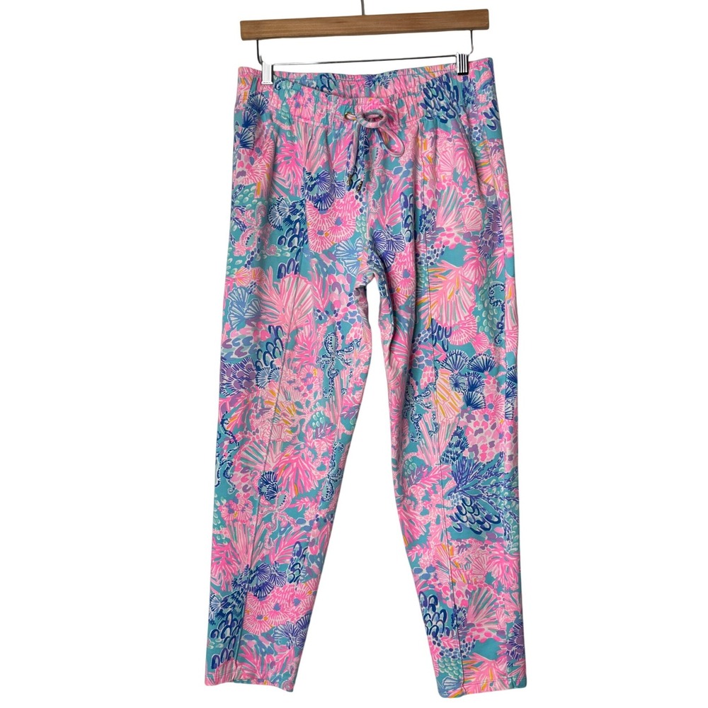 Lilly Pulitzer Emora Knit Tapered Pants Splendor in the Sand Multi Womens Medium